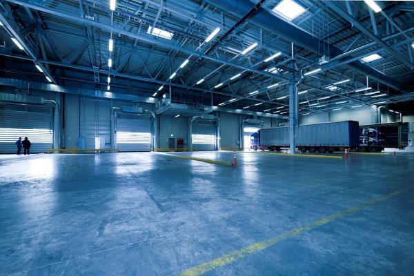 Warehouse and industrial LED lighting installation
